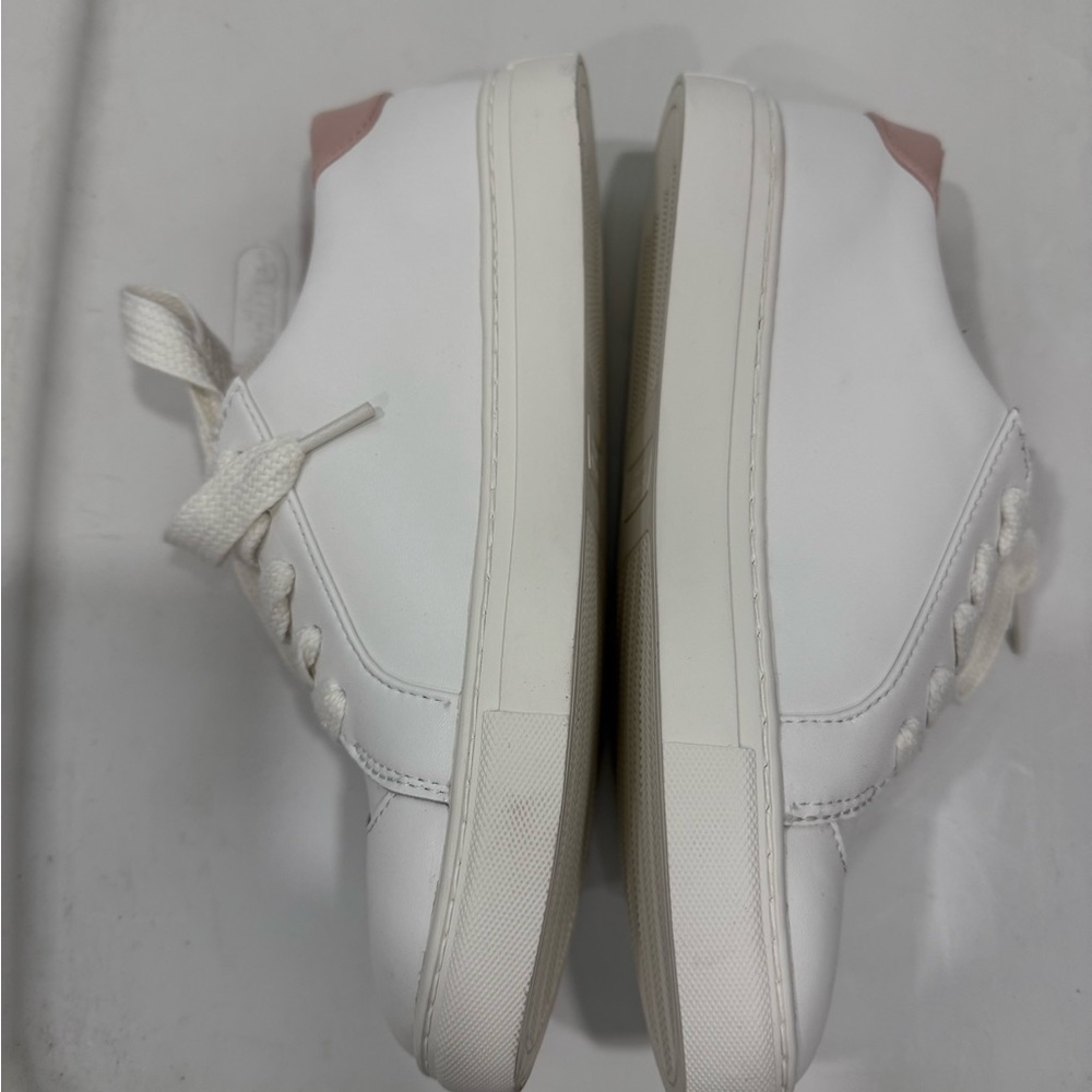 NWOT Kate Spade White Sneakers with Pink Heart Accent - Picture 5 of 6
